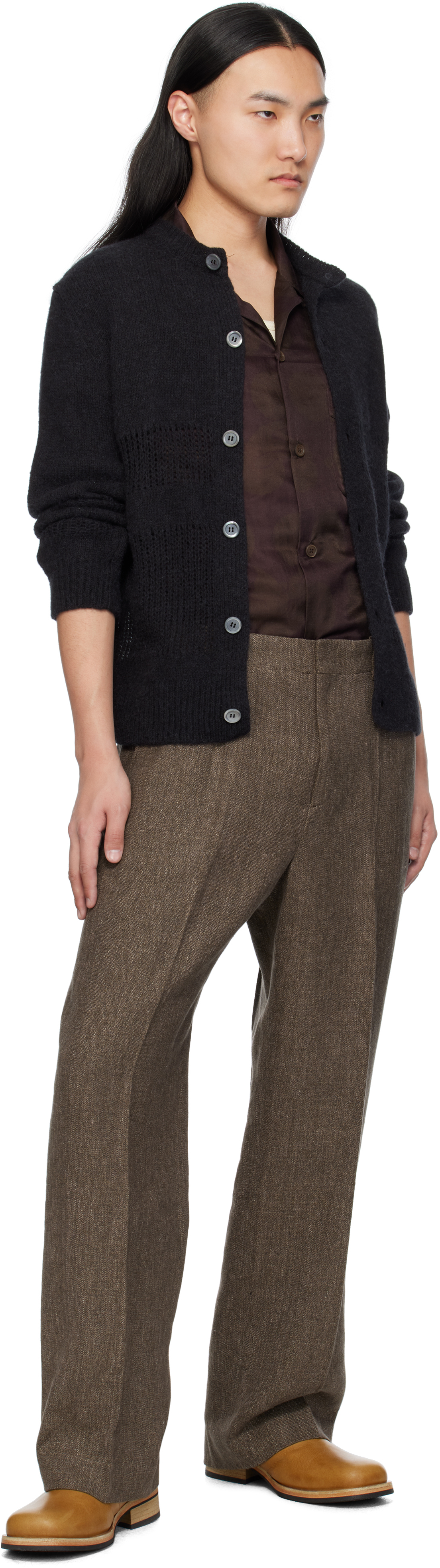 OUR LEGACY Brown Borrowed Chino Trousers