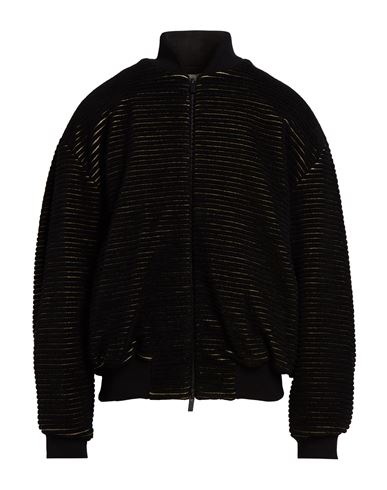 Man Jacket Black Size L Wool, Cotton, Nylon