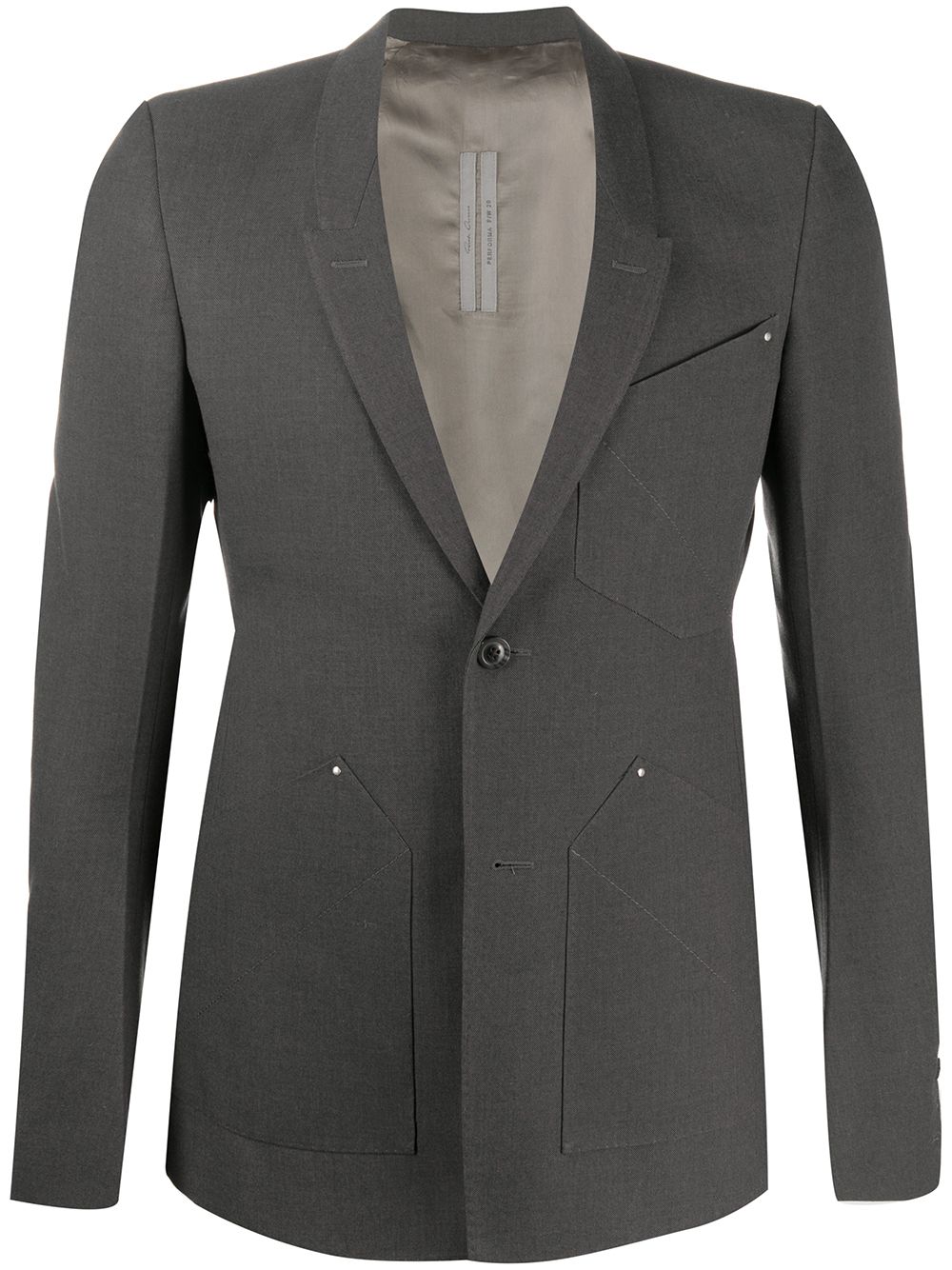 Geometric pocket blazer - Grey