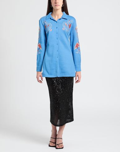 Woman Shirt Light blue Size M Cotton