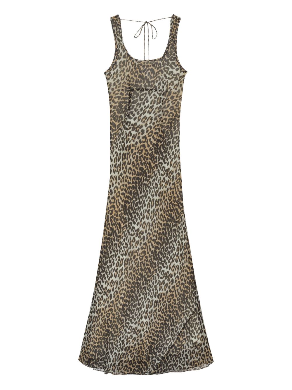 GANNI leopard-print dress - Neutrals
