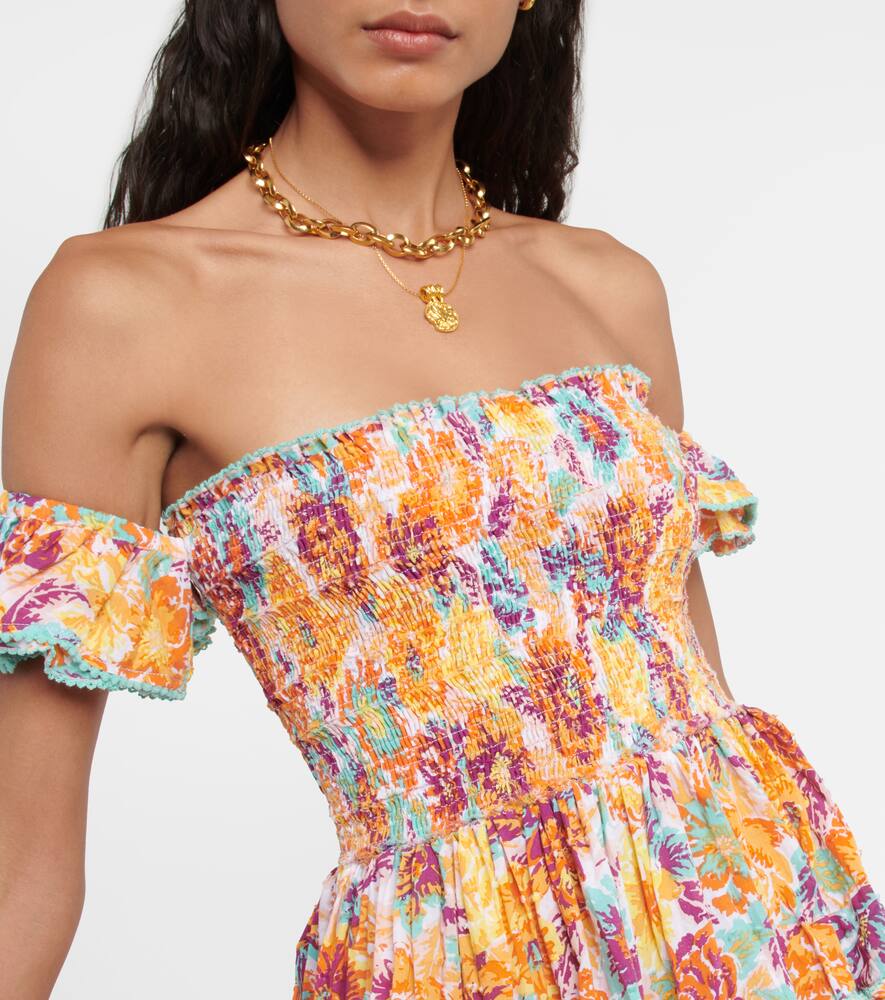 Aurora floral cotton minidress