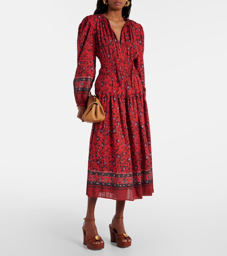 Ulla Johnson Mona floral cotton-blend midi dress