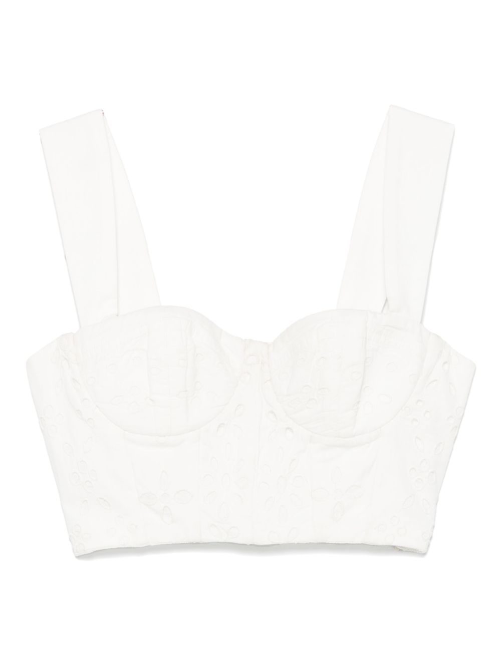 Hemant And Nandita broderie-anglaise top - White