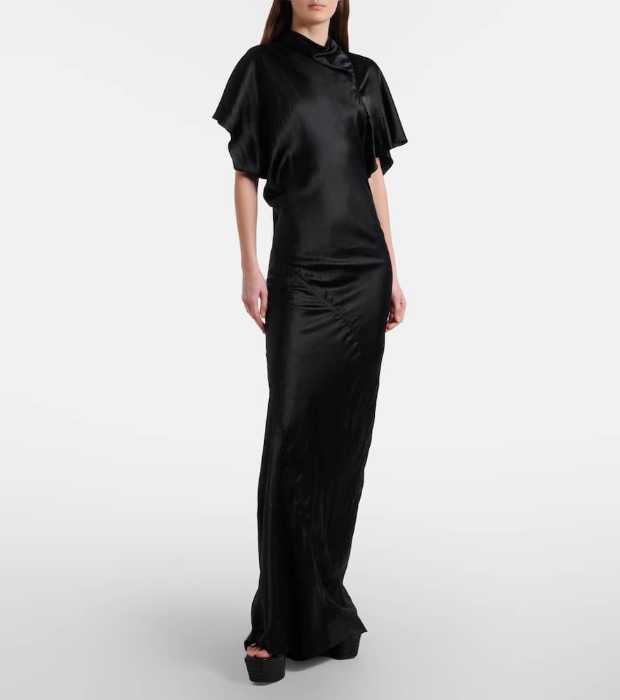 Seb draped satin gown