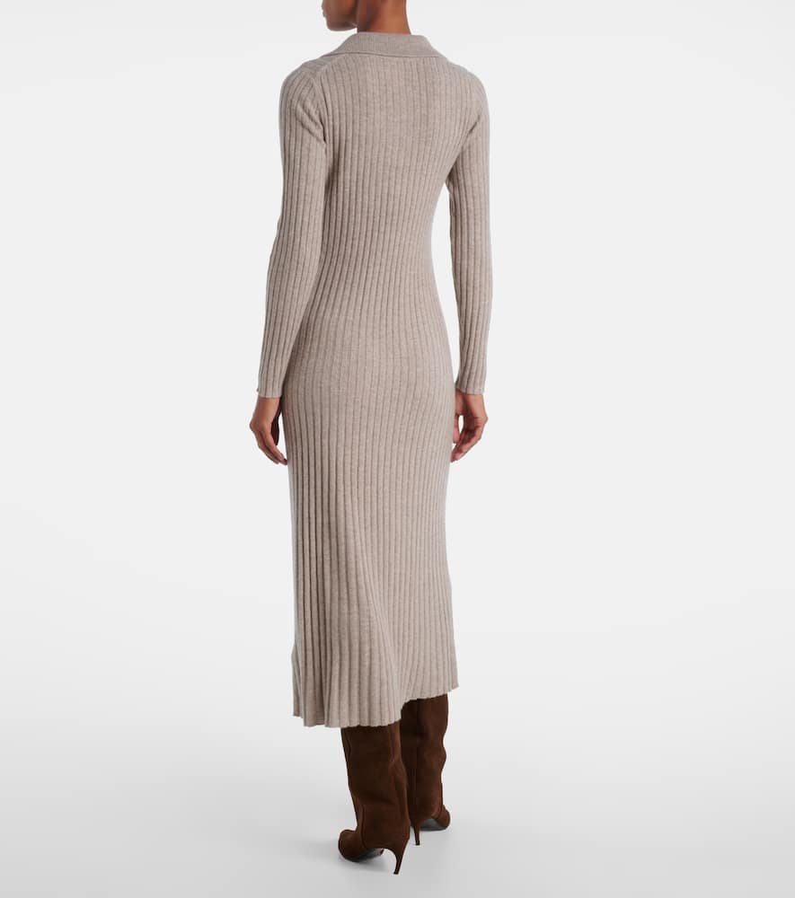 Knitted cashmere polo dress