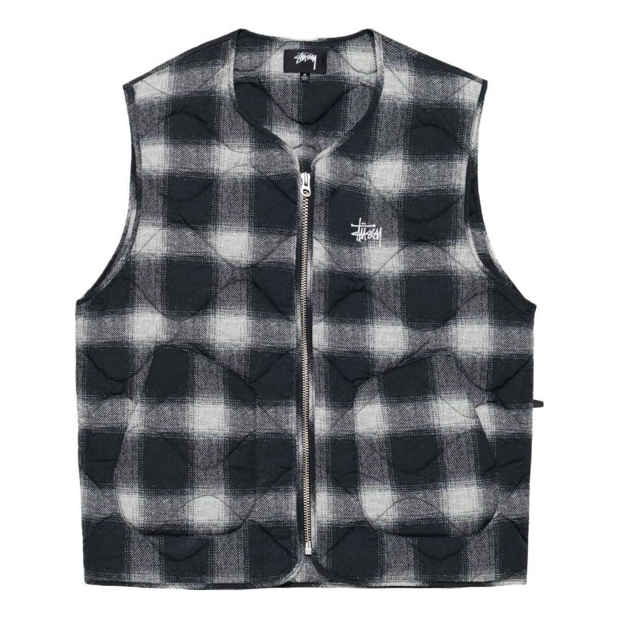 Plaid Nylon Liner Vest 'Black'