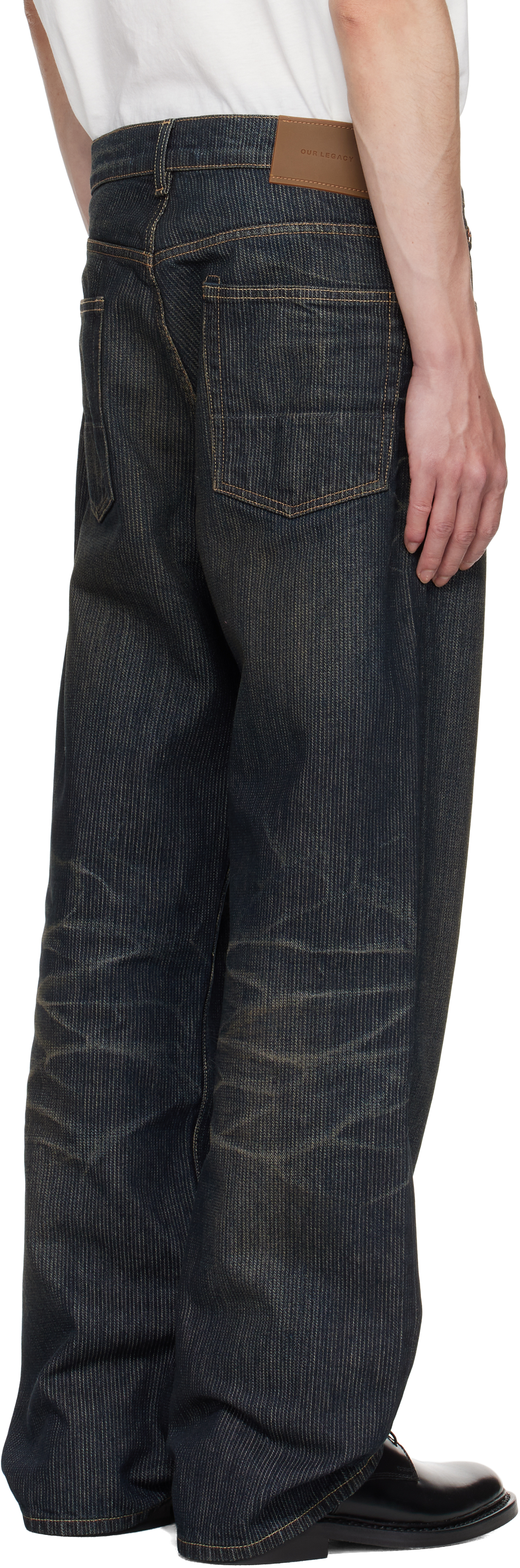 Navy Third Cut Jeans
