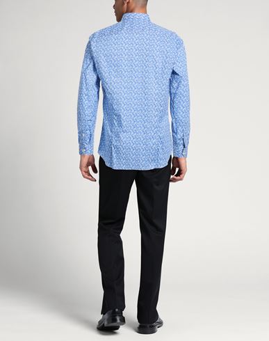 Man Shirt Azure Size 16 ½ Cotton, Elastane