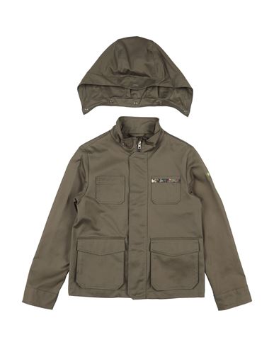Kid Boy Jacket Military green Size 12 Cotton, Polyester