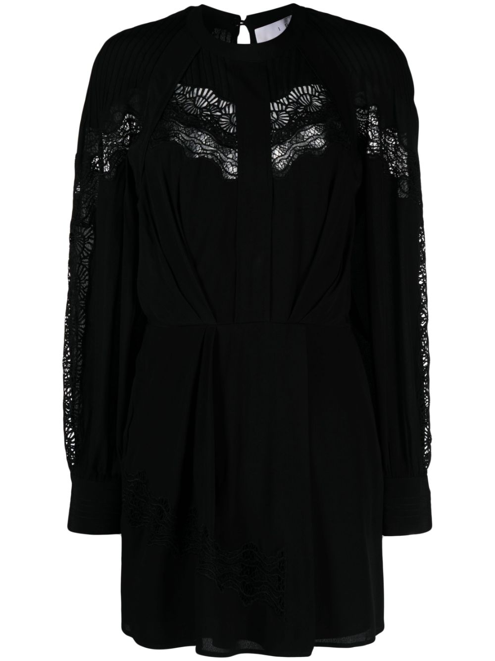 Belinda lace-trim dress - White
