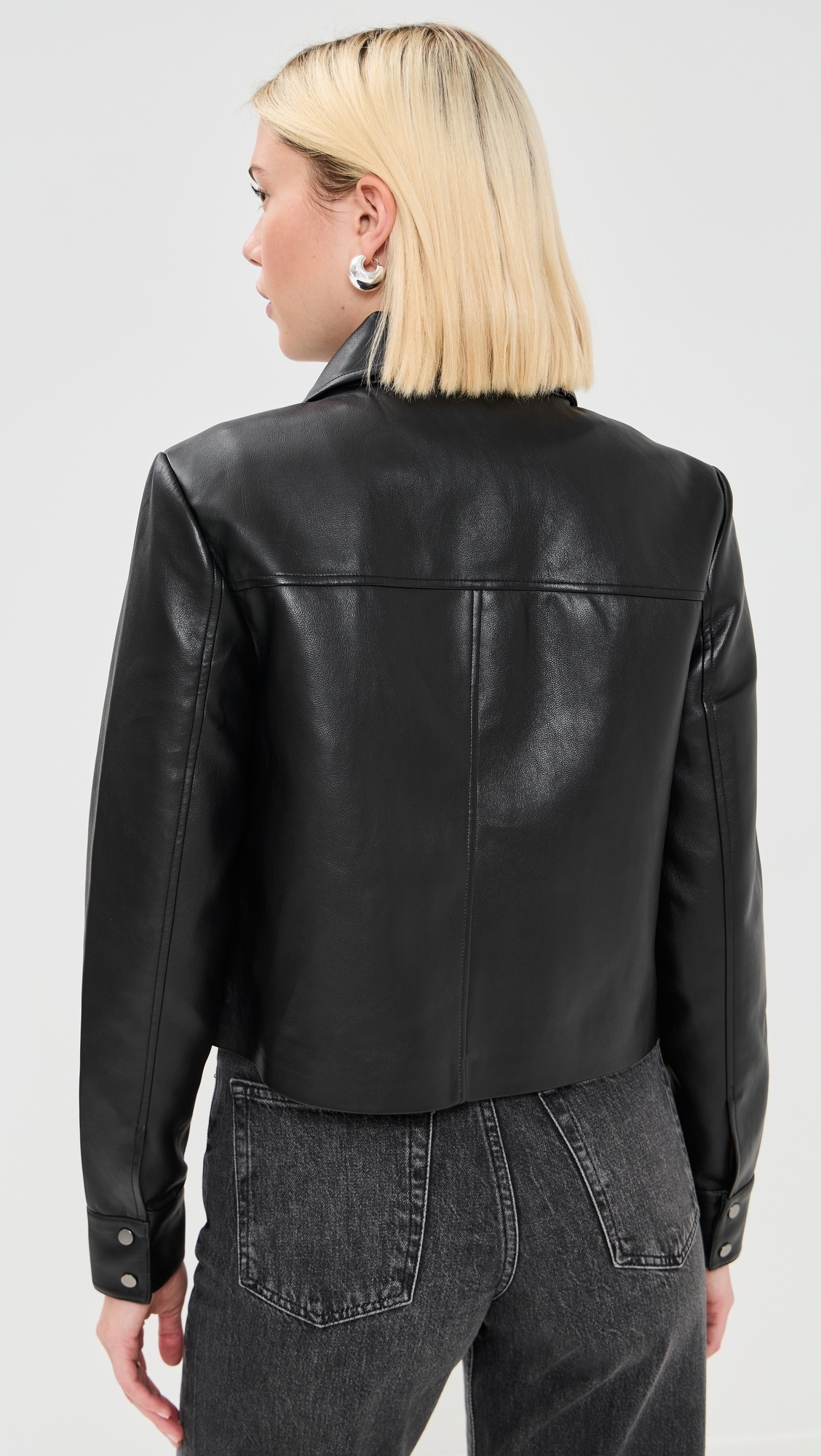 Harper Faux Leather Jacket Black