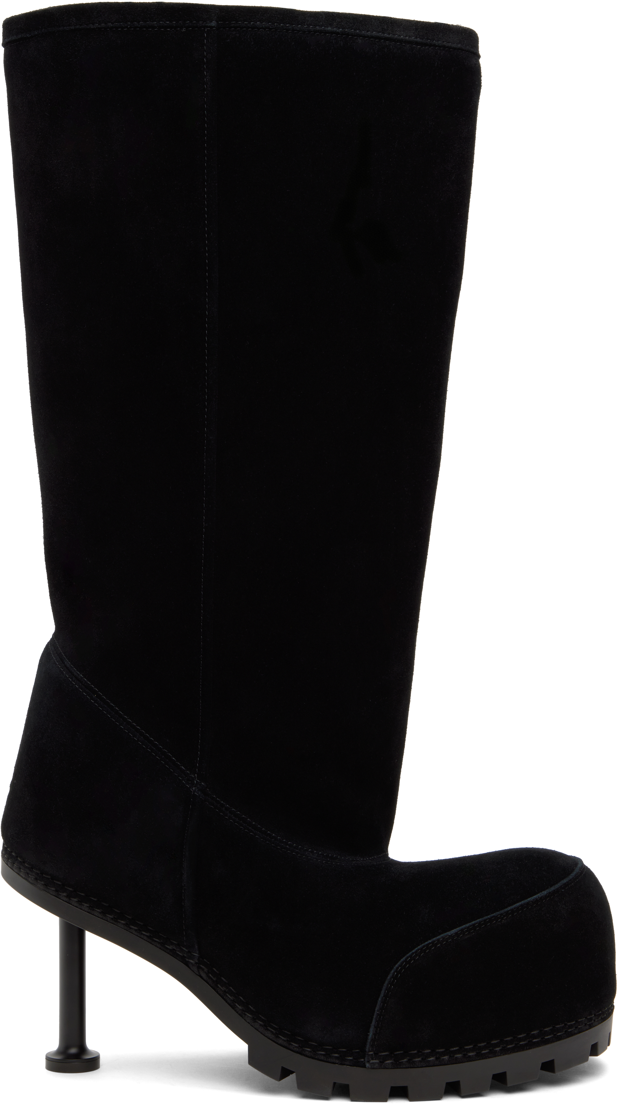 Balenciaga Black Alaska Fur 90mm High Boots