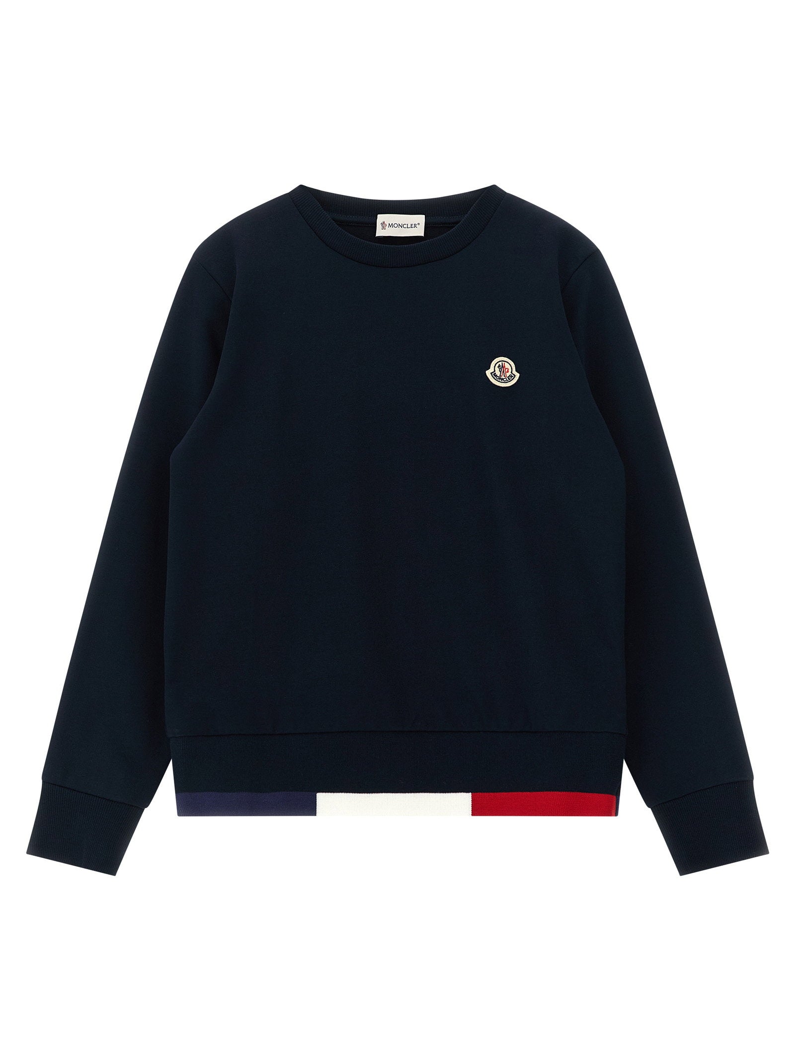 Tricolor Hem Sweatshirt — Navy