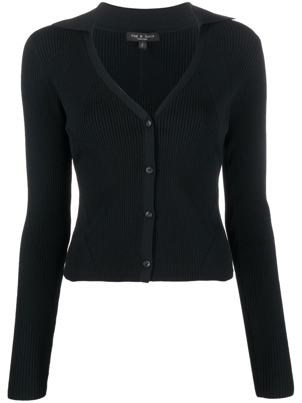 Ribbed knitted cardigan