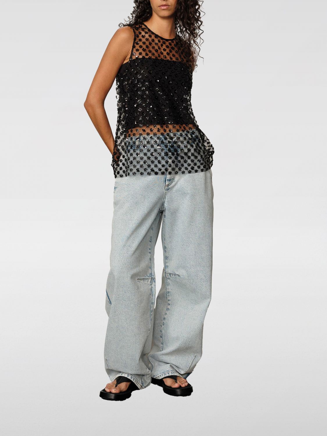 Top Woman color Black