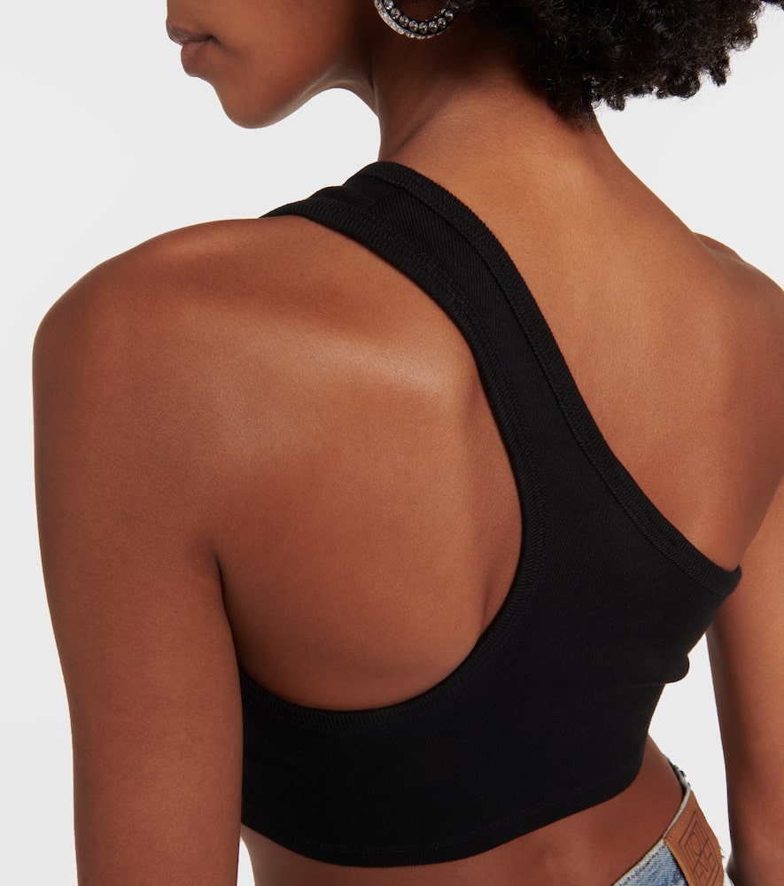 X EmRata Miranda cotton-blend crop top