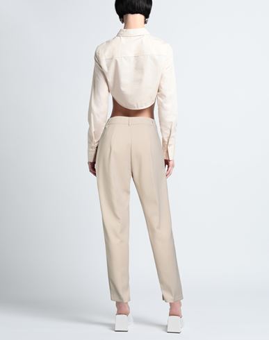 Woman Pants Beige Size 4 Polyester, Viscose, Elastane