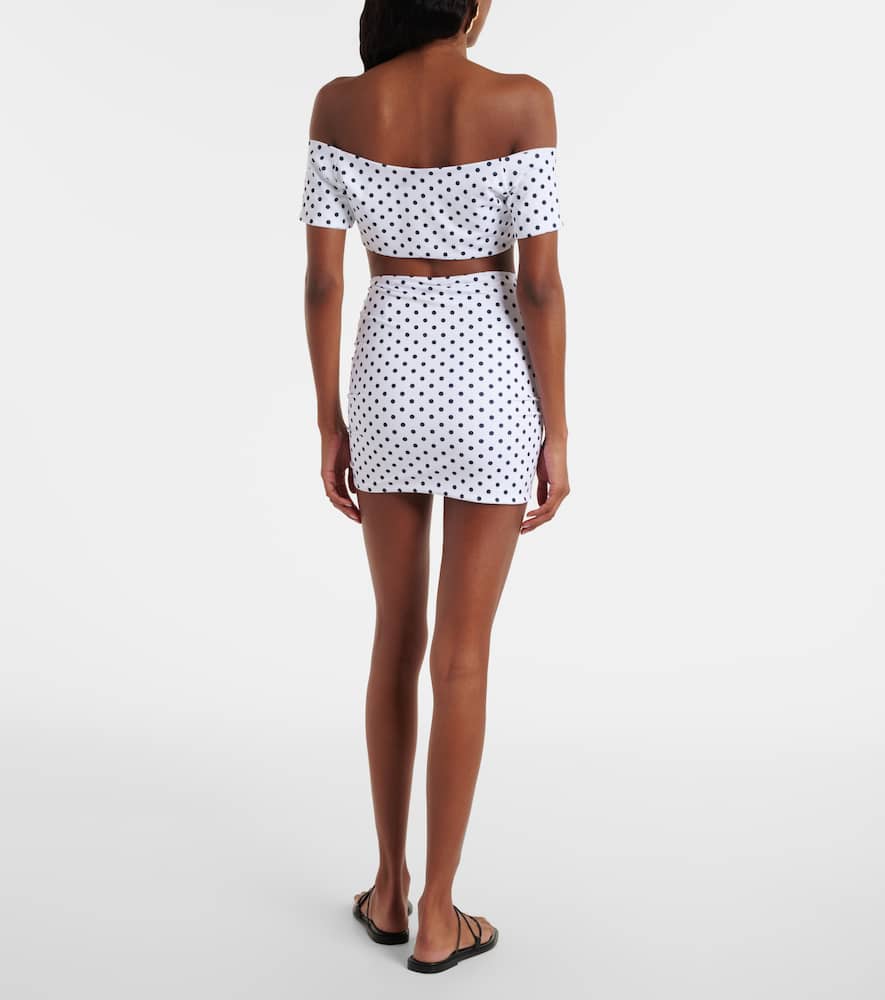Stefani off-shoulder polka-dot top