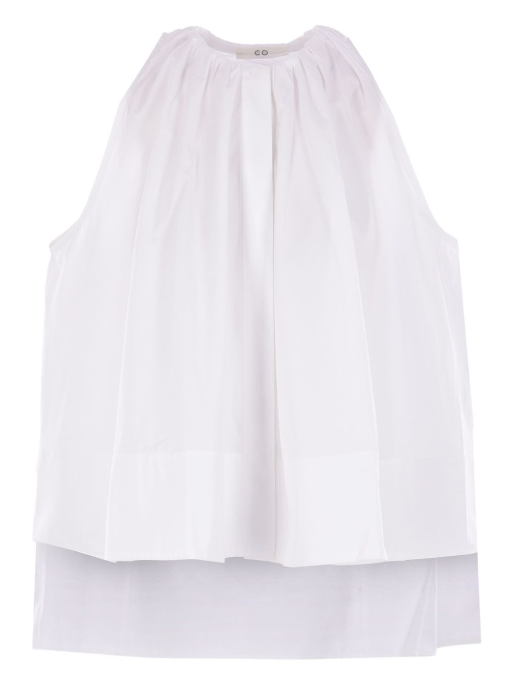 Co gathered-detailing top - White