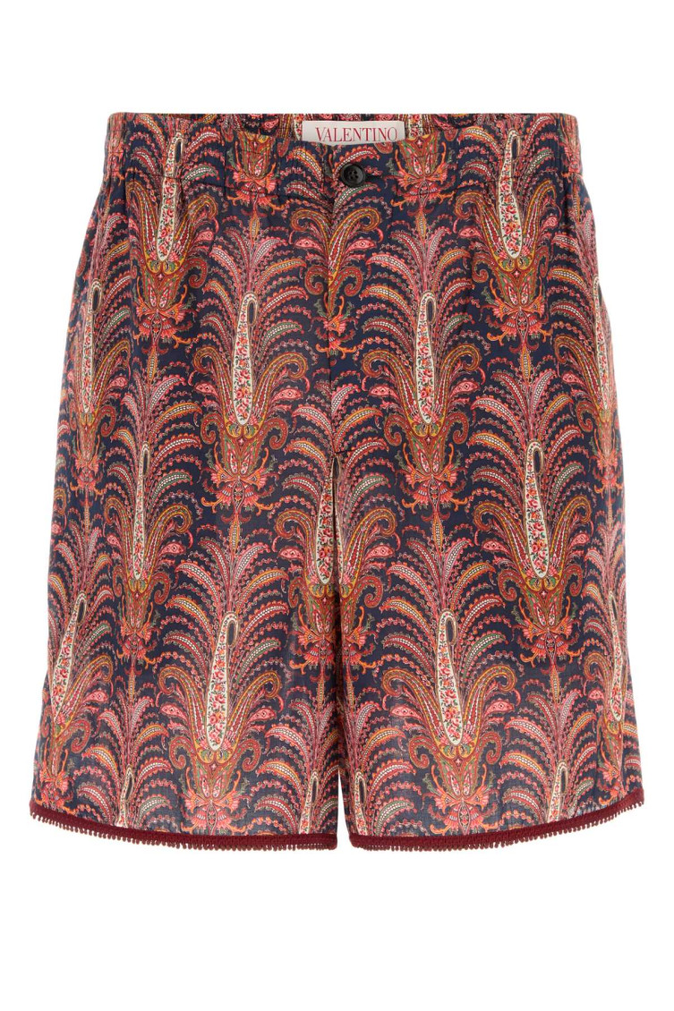 Cotton Shorts With Graphic Print