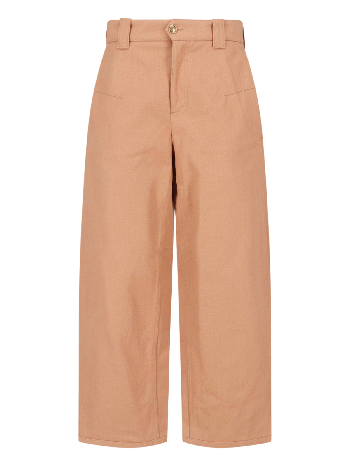 Chloé Women's Cotton Trousers with Buffalo Horn Back Button