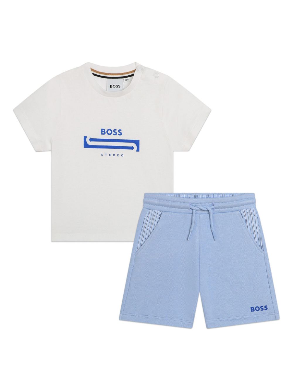 Logo-print cotton shorts set - White
