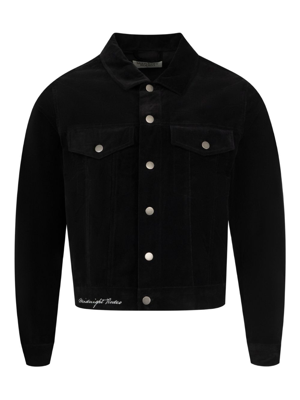 MIDNIGHT RODEO velour shirt jacket - Black