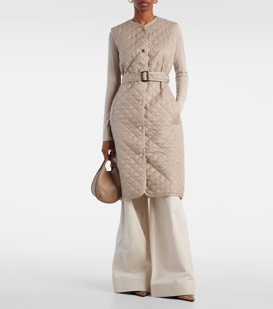 Lauren belted quilted vest