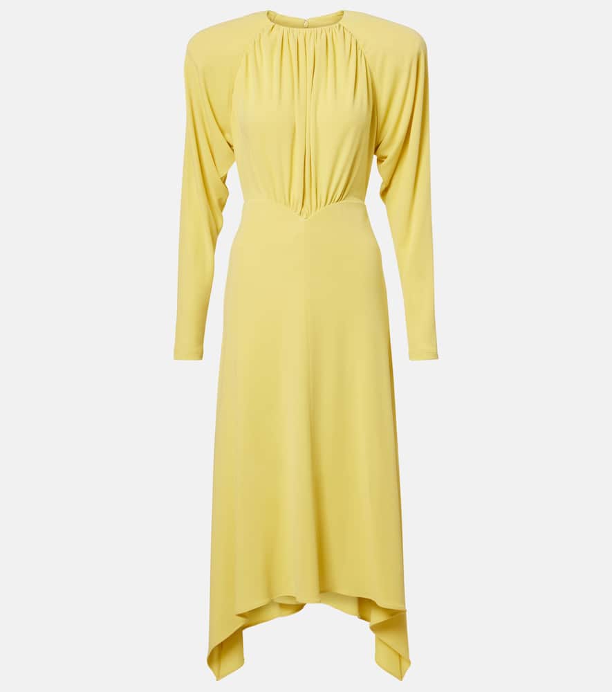 Draped jersey midi dress