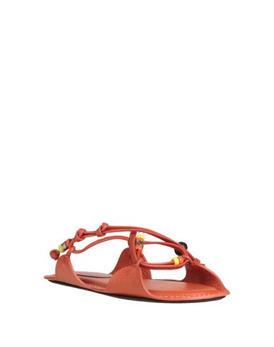 Woman Sandals Tomato red Size 11 Leather