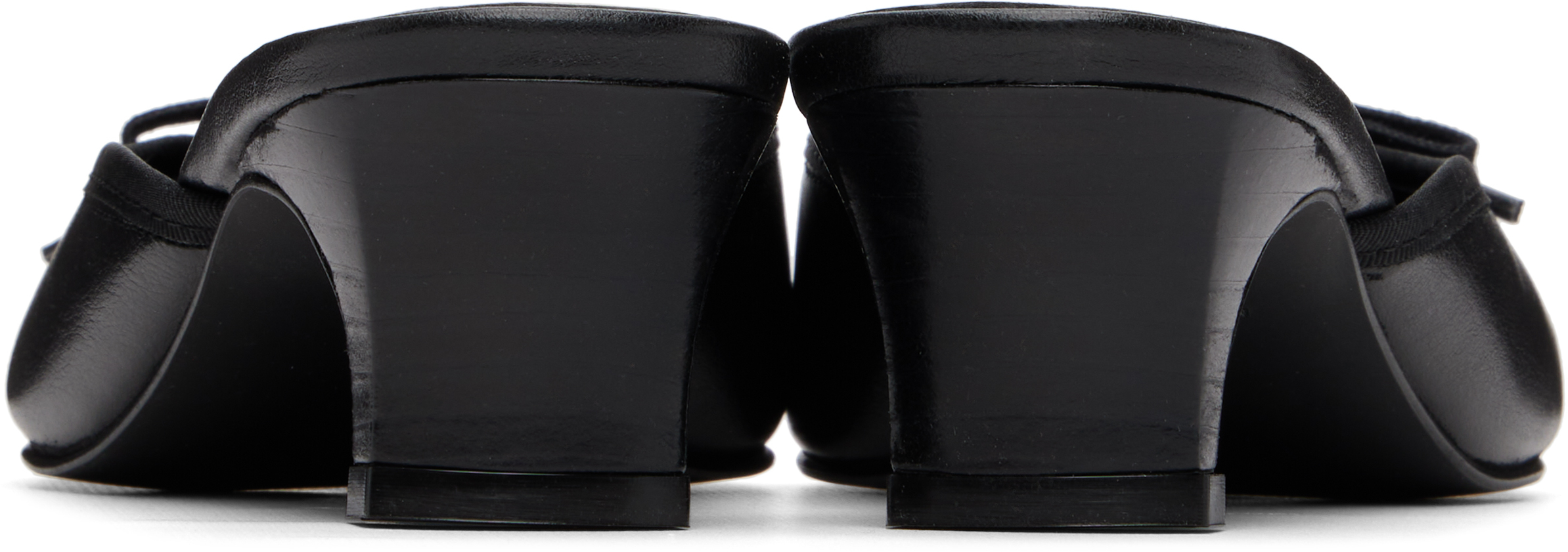 Black Petra Mule Heels