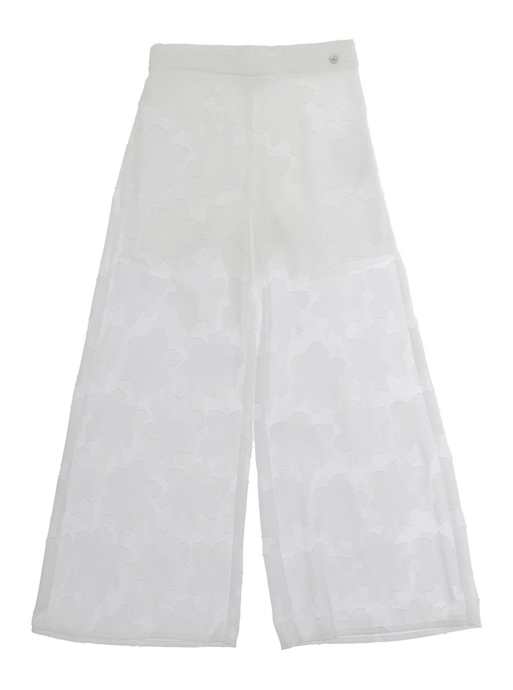 Metallic Heart Fil Coupé Trousers — White