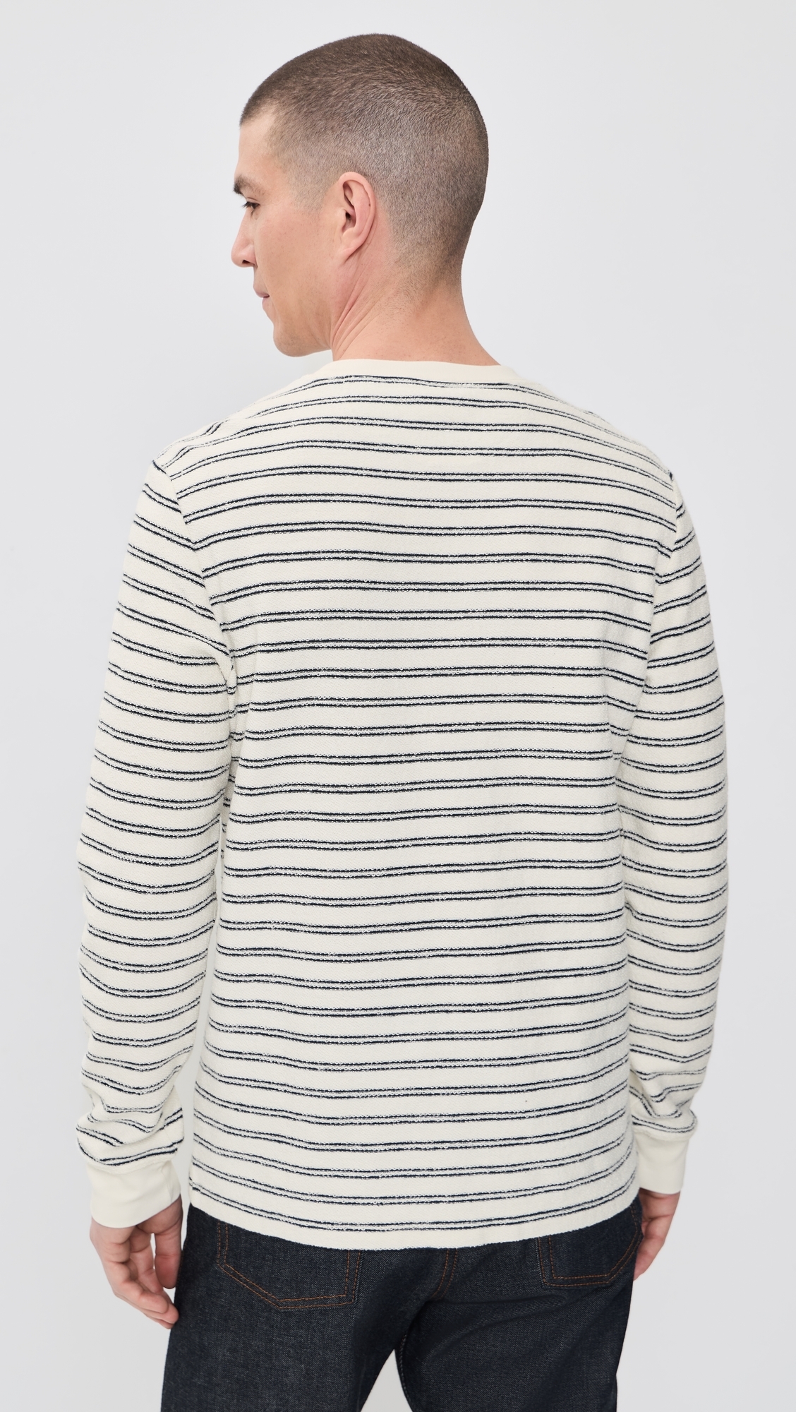 The Hooper Crew Tee Marine Stripe