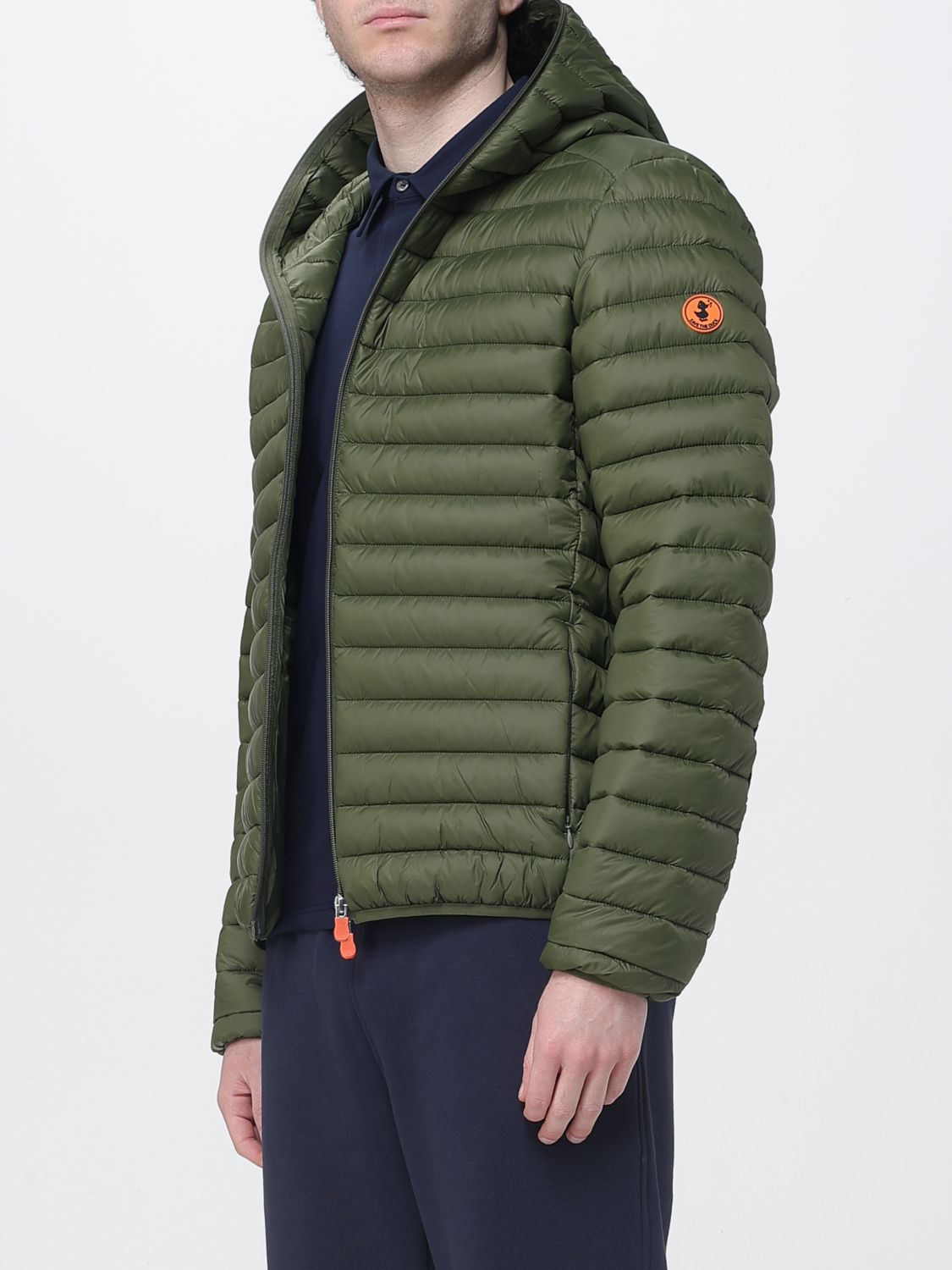 Logo-patch padded jacket - Black