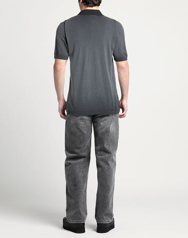 Man Polo shirt Charcoal Size 44 Cotton
