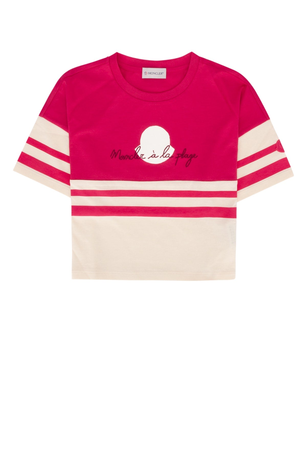 Striped Cotton T-Shirt — Pink