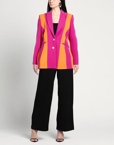 Woman Blazer Magenta Size 6 Polyester, Elastane