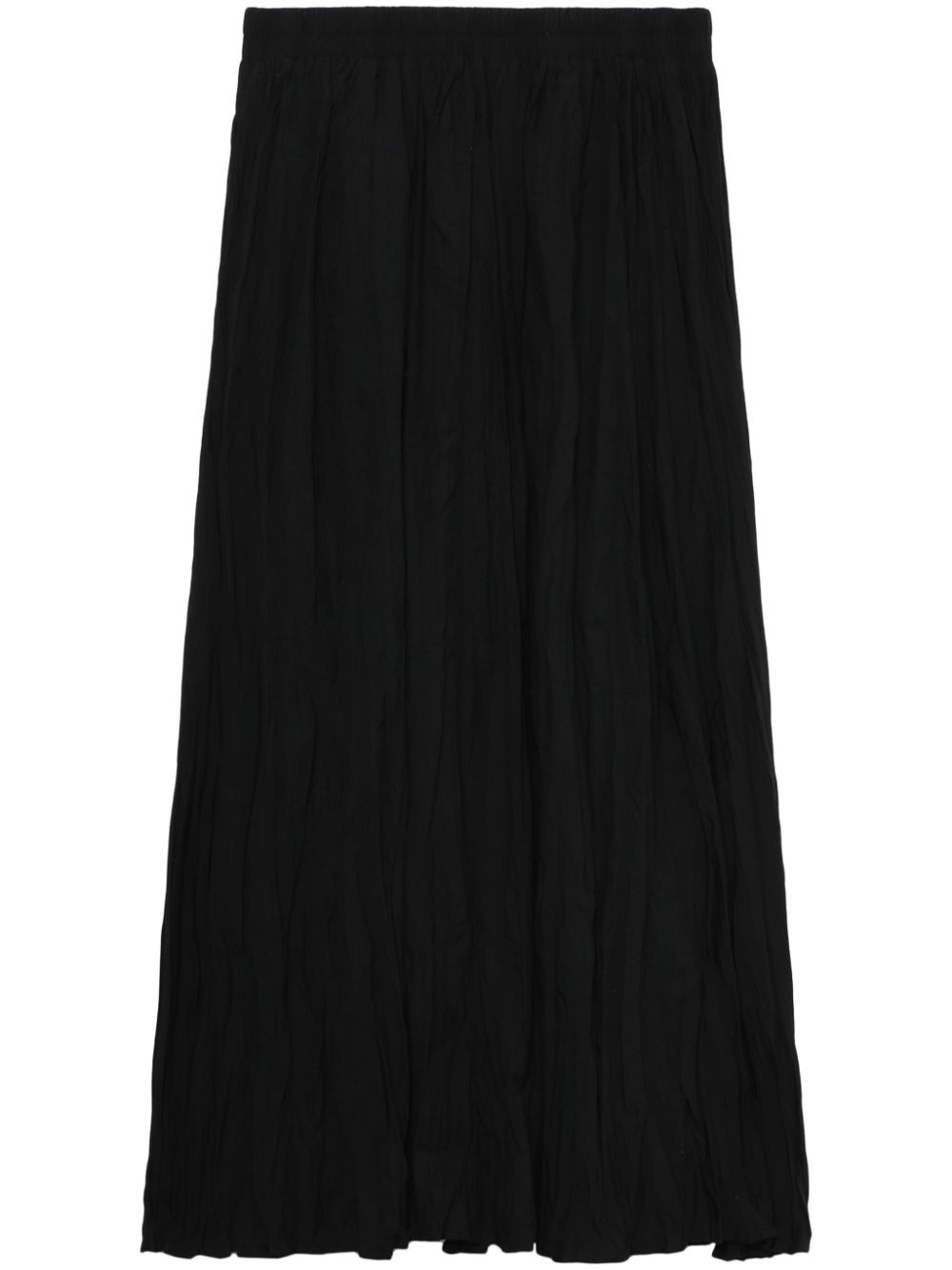 High-rise crinkled midi skirt - Neutrals