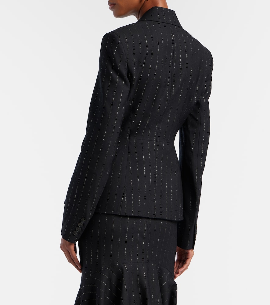 Pinstripe wool blazer