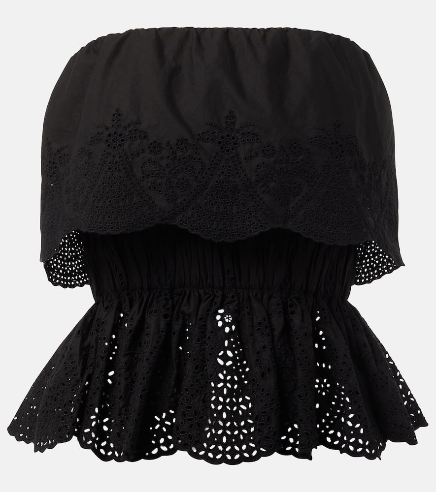 Beryl peplum cotton top