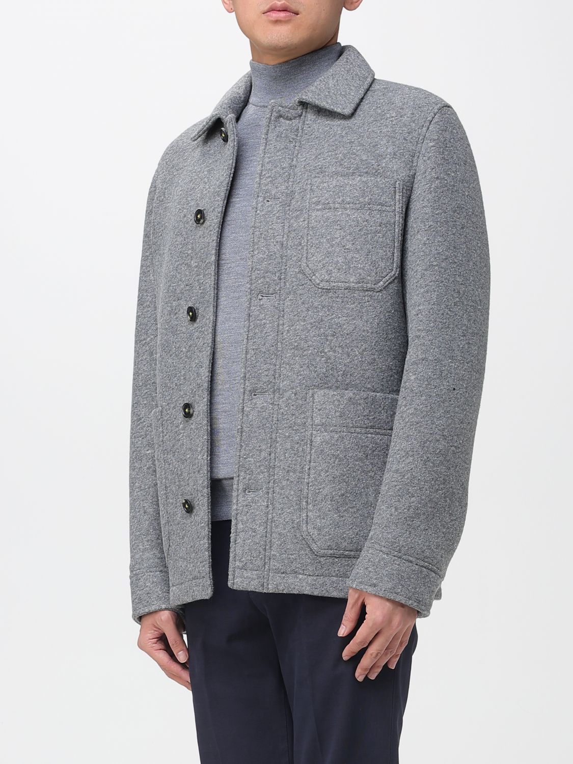 Coat Men color Grey
