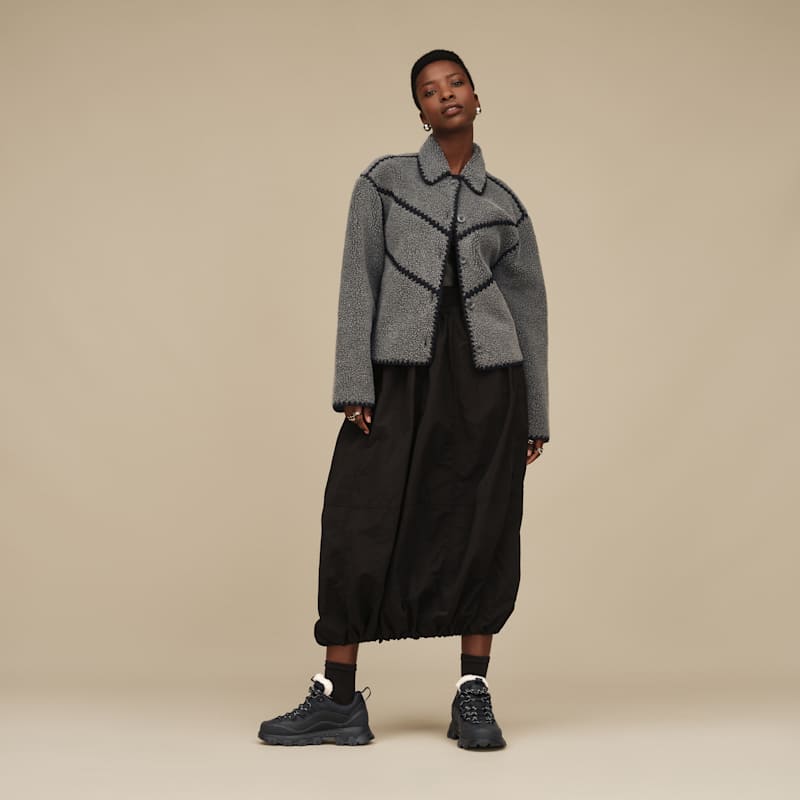 ® Women's Ellison ®fluff Shell Jacket Fleece/Recycled Materials in Charcoal Heather