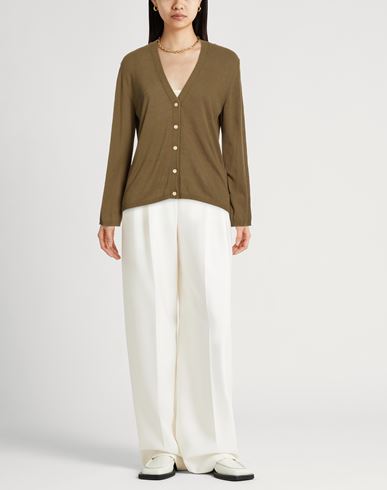 Woman Cardigan Military green Size S Silk