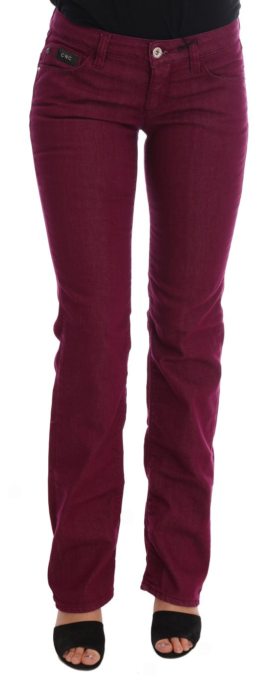 Cotton Stretch Denim Jeans — Red