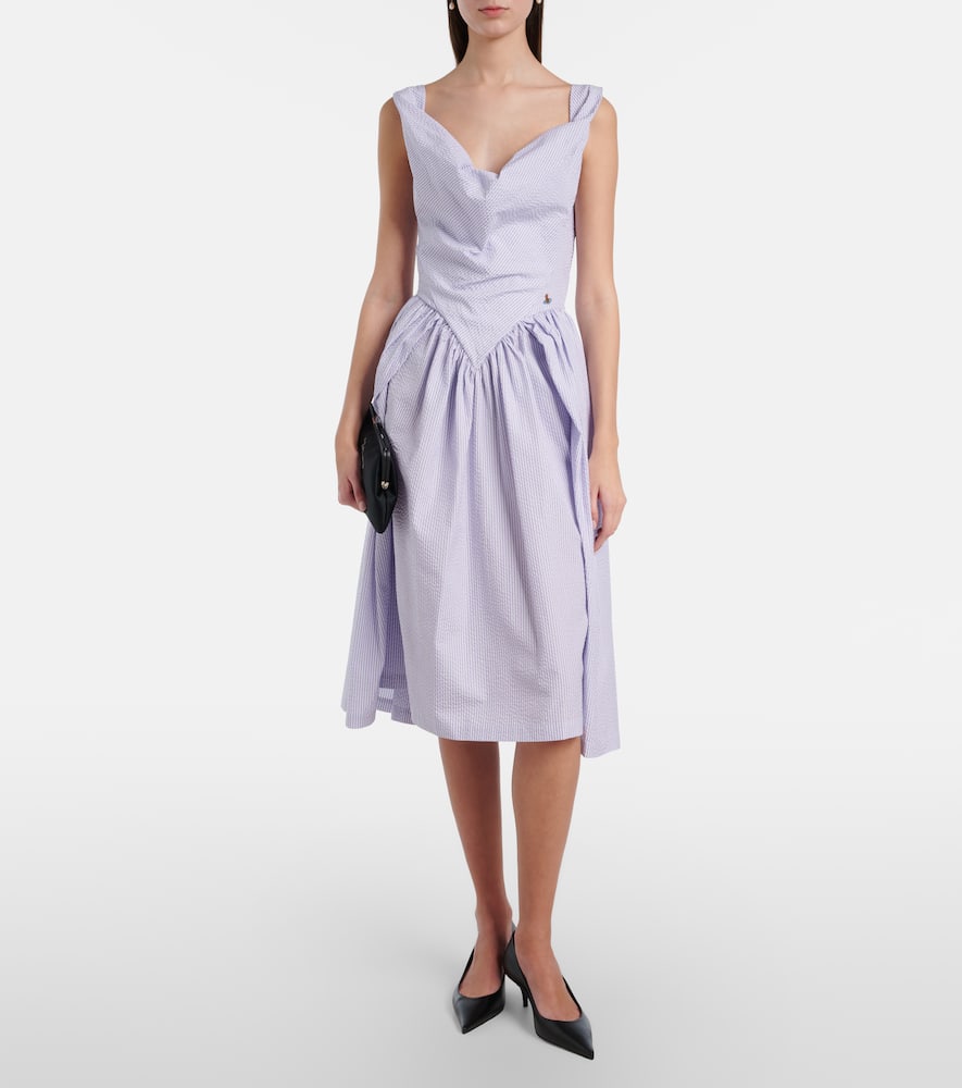 Sunday cotton seersucker midi dress