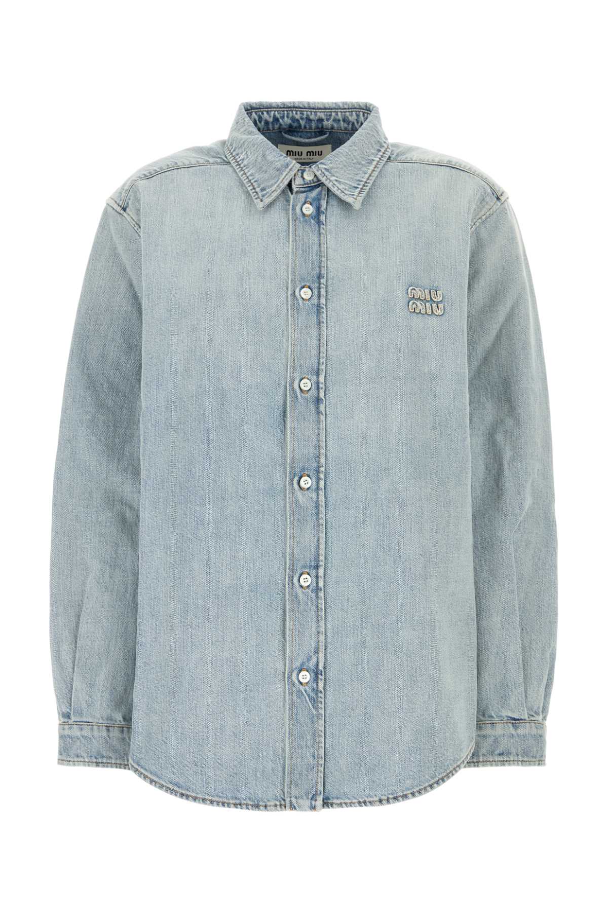Light-Blue Denim Shirt — Blue