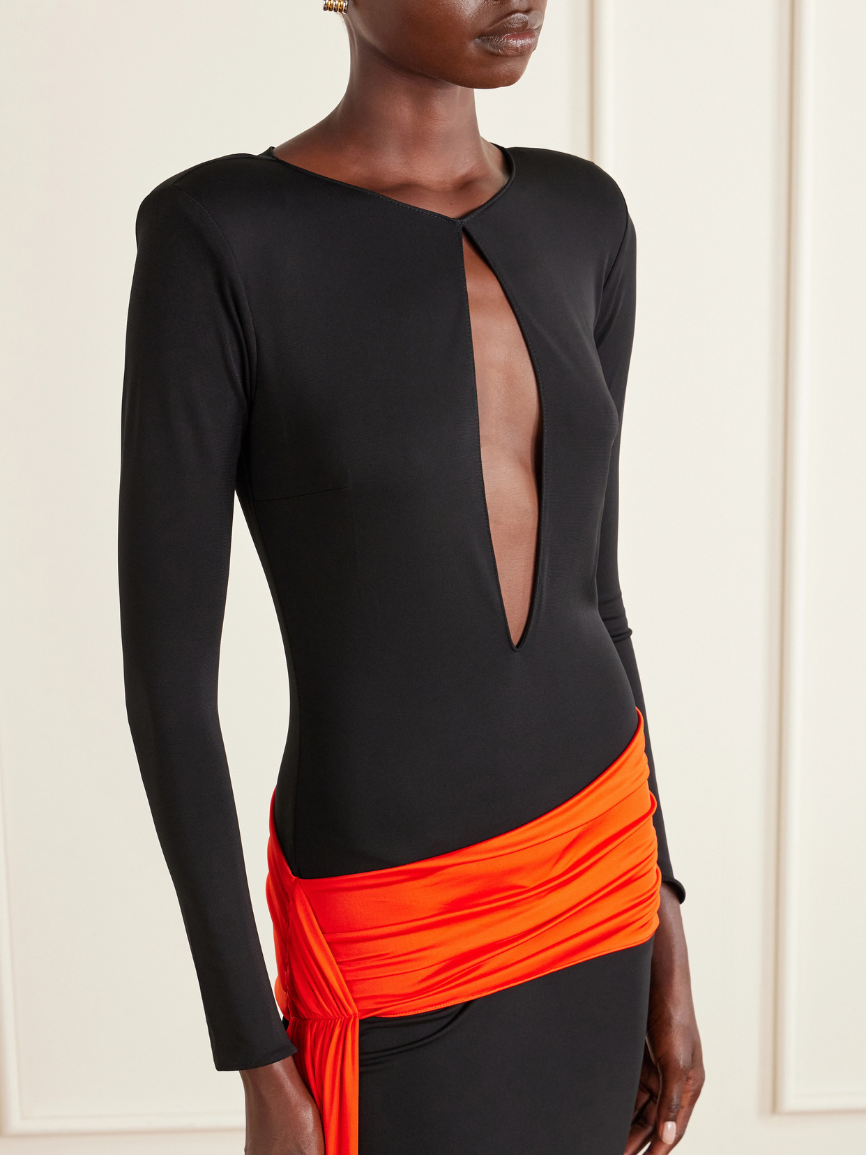 Heat Train Stretch-jersey Gown - Black