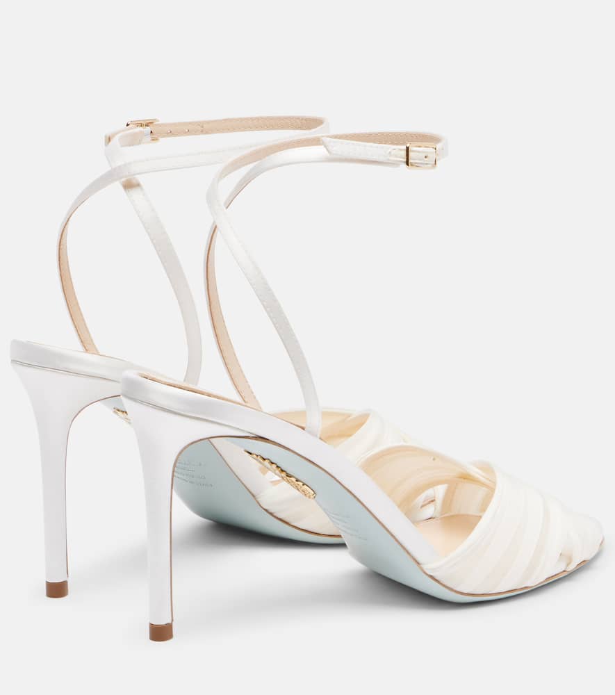 Voile 85 satin slingback sandals
