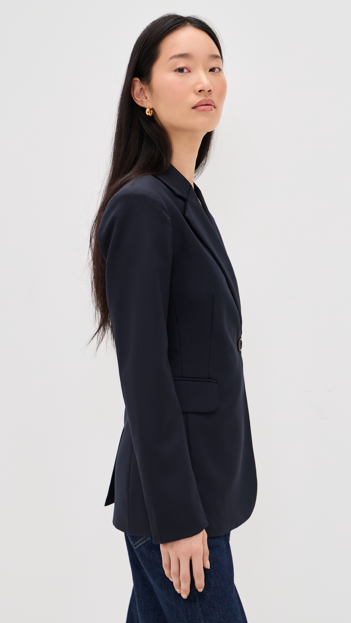 The Mecah Wrap Blazer Navy